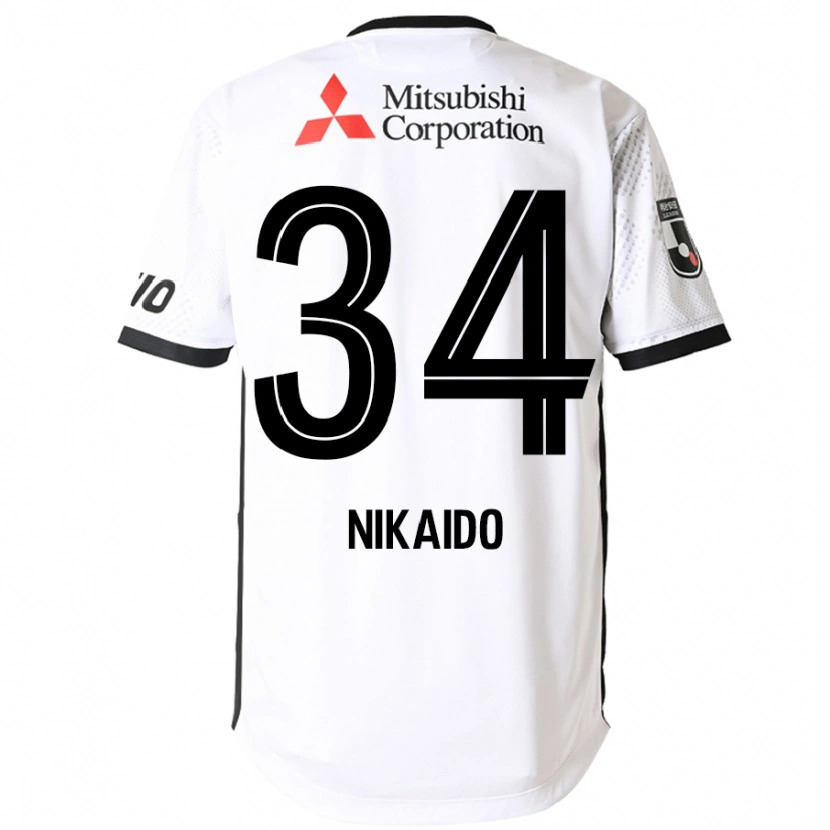 Danxen Børn Rintaro Nikaido #34 Royal Blå Hvid Udebane Spillertrøjer 2025/26 Trøje T-Shirt
