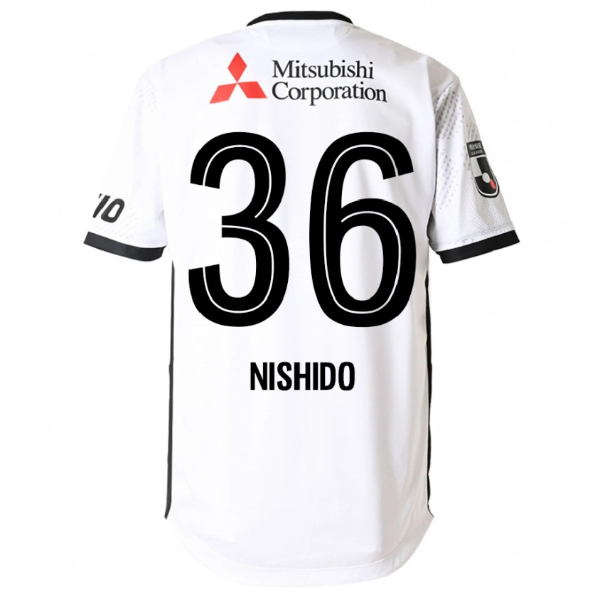 Danxen Børn Hisatoshi Nishido #36 Royal Blå Hvid Udebane Spillertrøjer 2025/26 Trøje T-Shirt