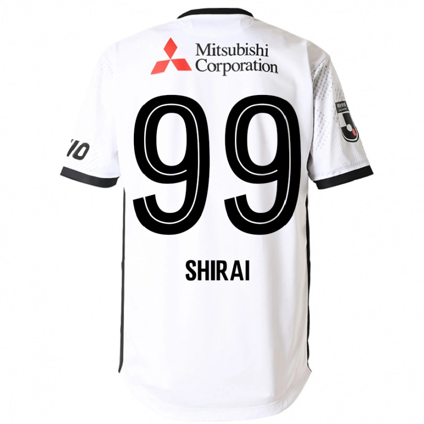 Danxen Børn Kosuke Shirai #99 Royal Blå Hvid Udebane Spillertrøjer 2025/26 Trøje T-Shirt