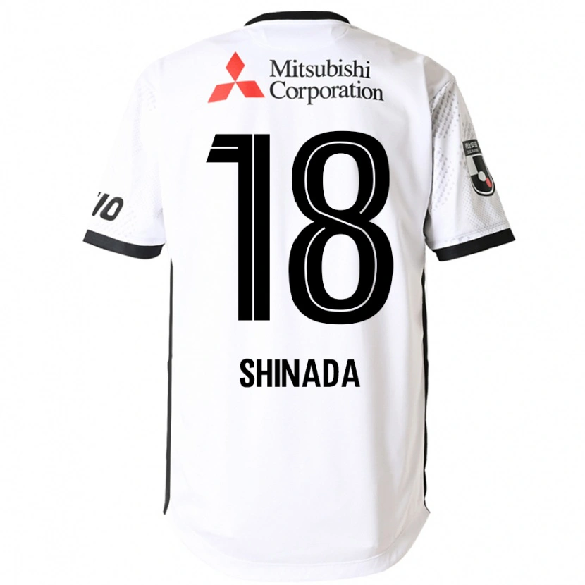 Danxen Børn Manato Shinada #18 Royal Blå Hvid Udebane Spillertrøjer 2025/26 Trøje T-Shirt