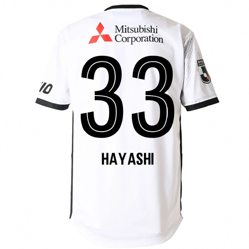 Danxen Børn Akihiro Hayashi #33 Royal Blå Hvid Udebane Spillertrøjer 2025/26 Trøje T-Shirt