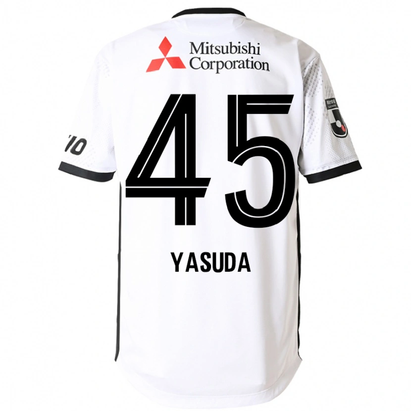 Danxen Børn Kojiro Yasuda #45 Royal Blå Hvid Udebane Spillertrøjer 2025/26 Trøje T-Shirt