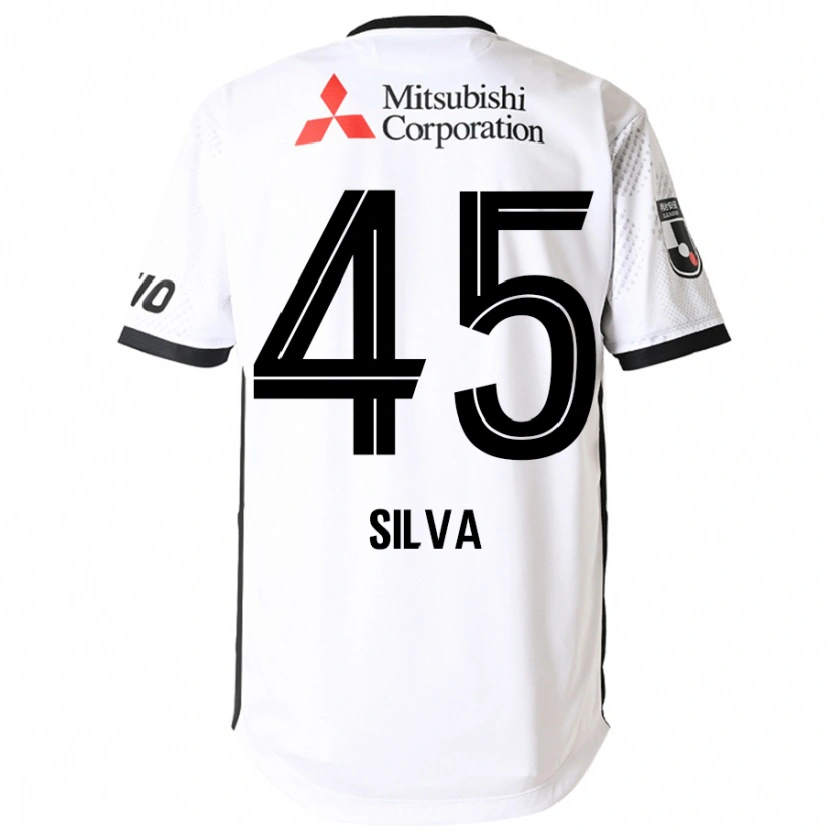 Danxen Børn Arthur Silva #45 Royal Blå Hvid Udebane Spillertrøjer 2025/26 Trøje T-Shirt
