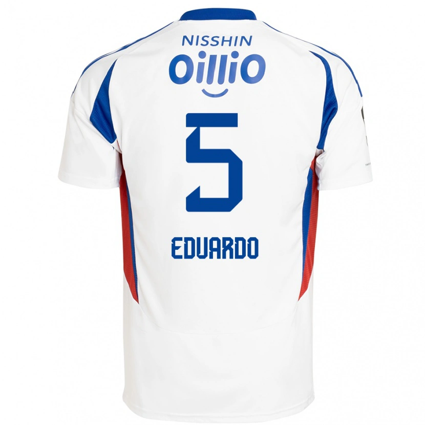 Danxen Børn Eduardo #5 Royal Blå Hvid Udebane Spillertrøjer 2025/26 Trøje T-Shirt