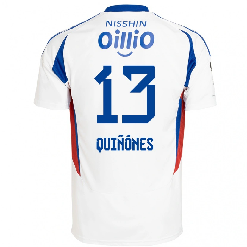 Danxen Børn Jeison Quiñónes #13 Royal Blå Hvid Udebane Spillertrøjer 2025/26 Trøje T-Shirt