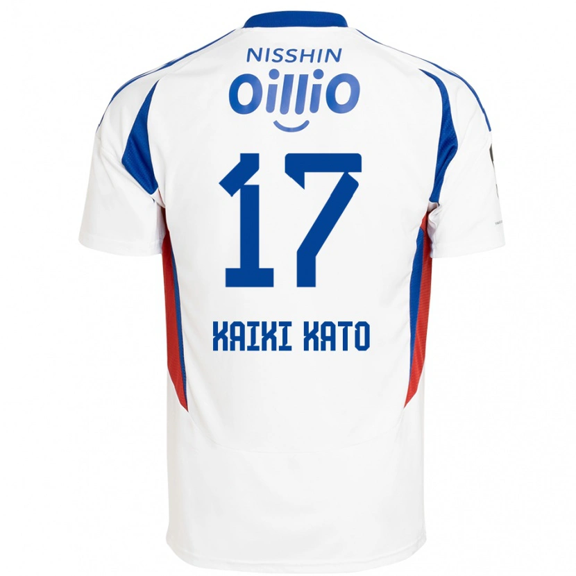 Danxen Børn Kaiki Kato #17 Royal Blå Hvid Udebane Spillertrøjer 2025/26 Trøje T-Shirt