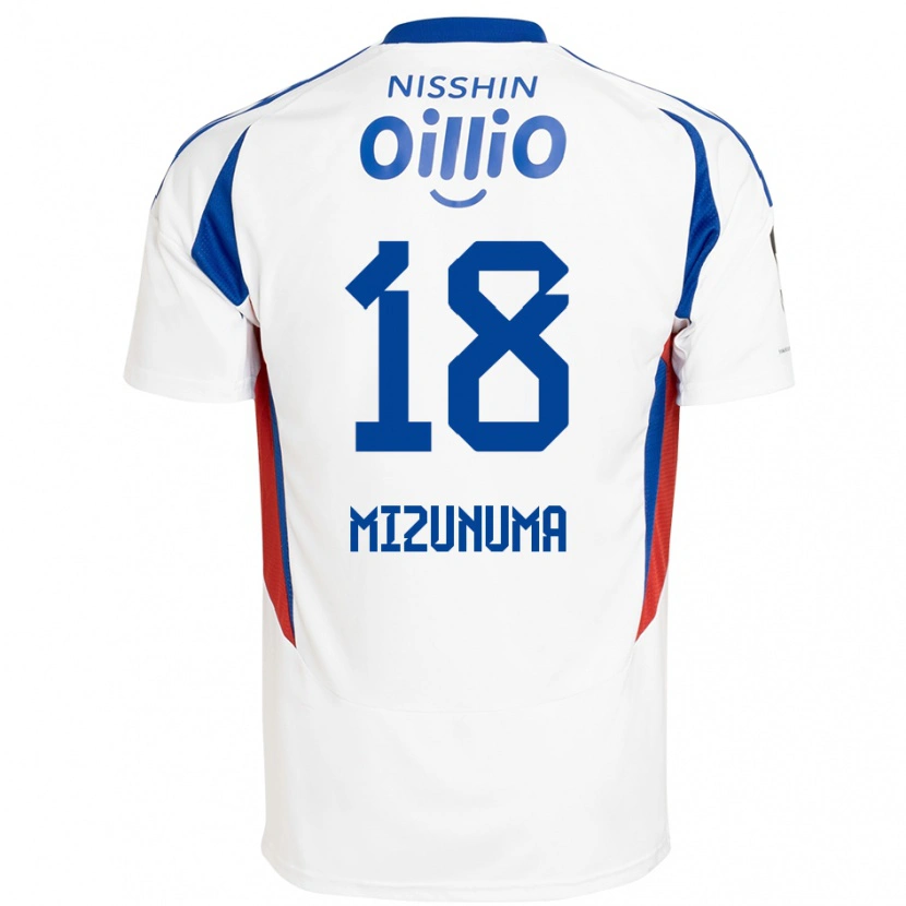 Danxen Børn Kota Mizunuma #18 Royal Blå Hvid Udebane Spillertrøjer 2025/26 Trøje T-Shirt