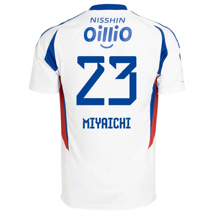 Danxen Børn Ryo Miyaichi #23 Royal Blå Hvid Udebane Spillertrøjer 2025/26 Trøje T-Shirt