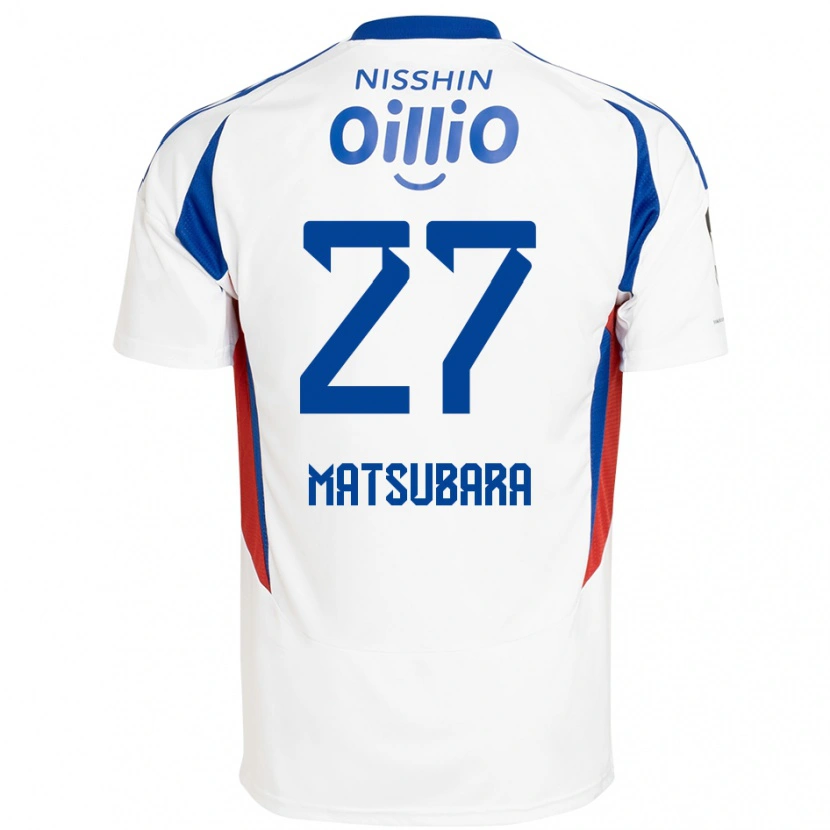 Danxen Børn Ken Matsubara #27 Royal Blå Hvid Udebane Spillertrøjer 2025/26 Trøje T-Shirt