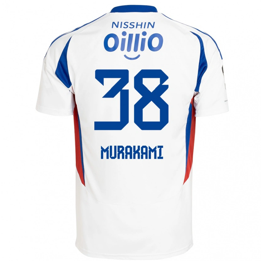 Danxen Børn Yuhi Murakami #38 Royal Blå Hvid Udebane Spillertrøjer 2025/26 Trøje T-Shirt
