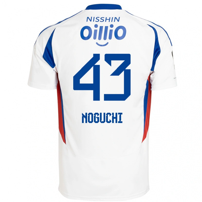 Danxen Børn Reno Noguchi #43 Royal Blå Hvid Udebane Spillertrøjer 2025/26 Trøje T-Shirt