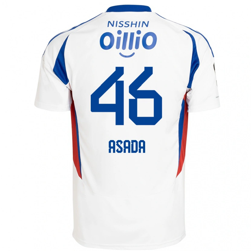 Danxen Børn Hiroto Asada #46 Royal Blå Hvid Udebane Spillertrøjer 2025/26 Trøje T-Shirt