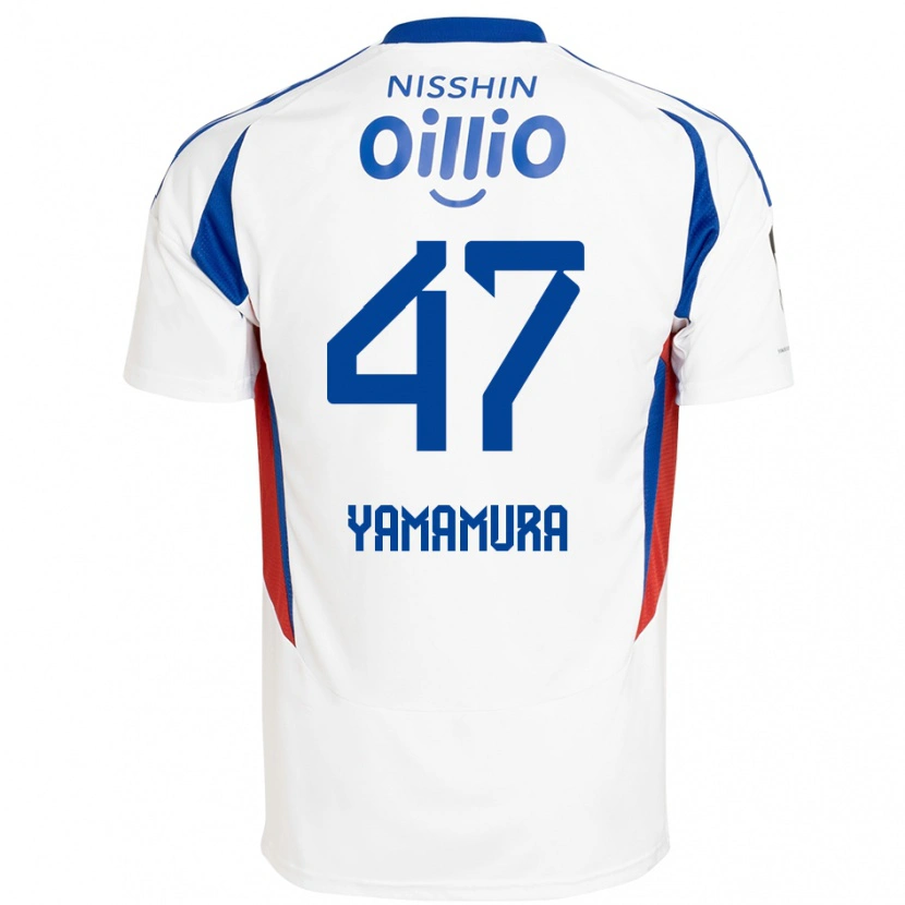 Danxen Børn Kazuya Yamamura #47 Royal Blå Hvid Udebane Spillertrøjer 2025/26 Trøje T-Shirt