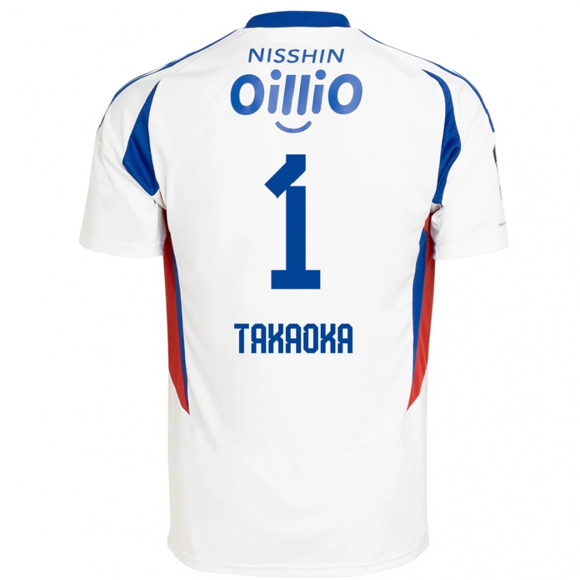 Danxen Børn Yohei Takaoka #1 Royal Blå Hvid Udebane Spillertrøjer 2025/26 Trøje T-Shirt