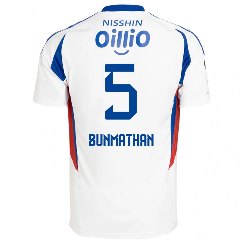 Danxen Børn Theerathon Bunmathan #5 Royal Blå Hvid Udebane Spillertrøjer 2025/26 Trøje T-Shirt