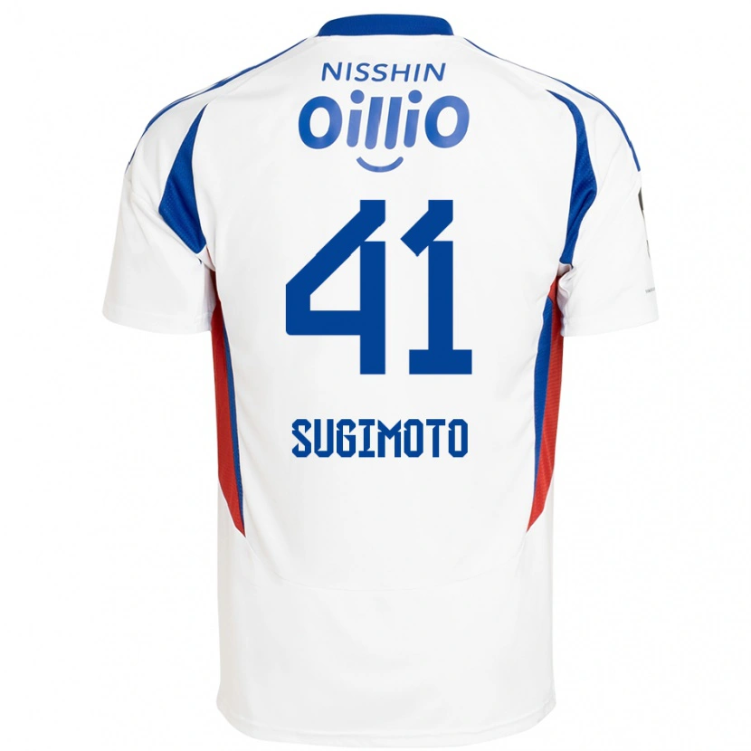 Danxen Børn Kenyu Sugimoto #41 Royal Blå Hvid Udebane Spillertrøjer 2025/26 Trøje T-Shirt