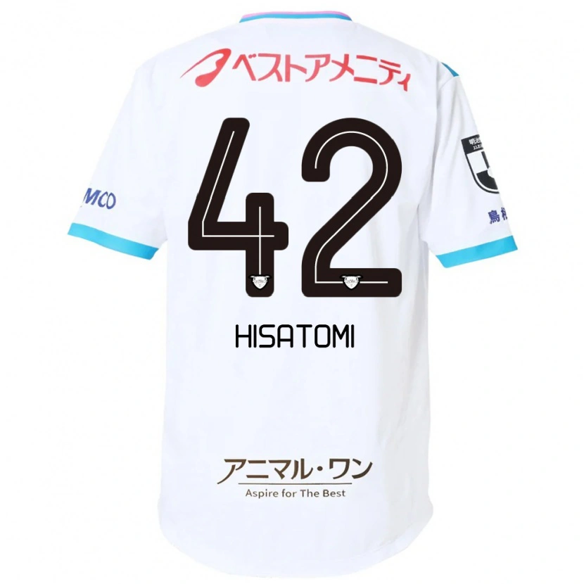 Danxen Børn Kazuhiro Hisatomi #42 Blå Pink Udebane Spillertrøjer 2025/26 Trøje T-Shirt