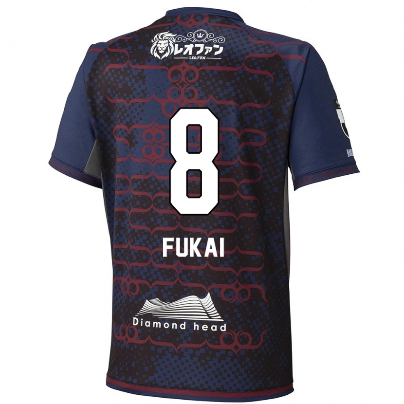 Danxen Børn Kazuki Fukai #8 Rød Sort Udebane Spillertrøjer 2025/26 Trøje T-Shirt