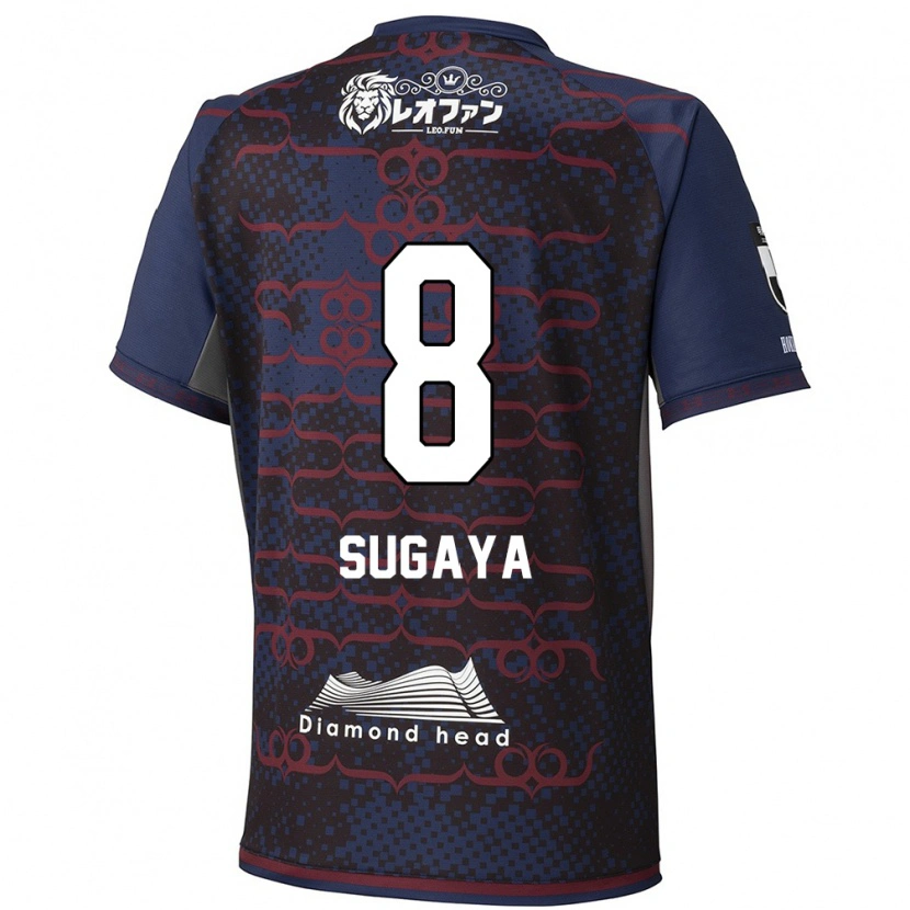Danxen Børn Shuto Sugaya #8 Rød Sort Udebane Spillertrøjer 2025/26 Trøje T-Shirt