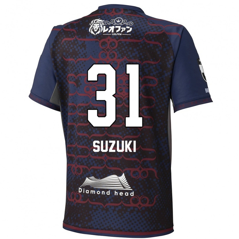 Danxen Børn Ryusei Suzuki #31 Rød Sort Udebane Spillertrøjer 2025/26 Trøje T-Shirt