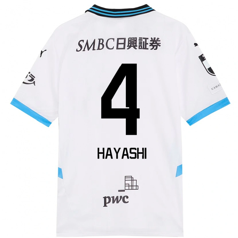 Danxen Børn Shunsuke Hayashi #4 Himmelblå Sort Udebane Spillertrøjer 2025/26 Trøje T-Shirt