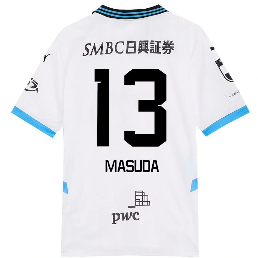 Danxen Børn Hinata Masuda #13 Himmelblå Sort Udebane Spillertrøjer 2025/26 Trøje T-Shirt