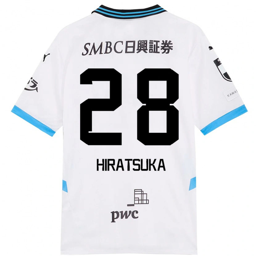Danxen Børn Hayato Hiratsuka #28 Himmelblå Sort Udebane Spillertrøjer 2025/26 Trøje T-Shirt