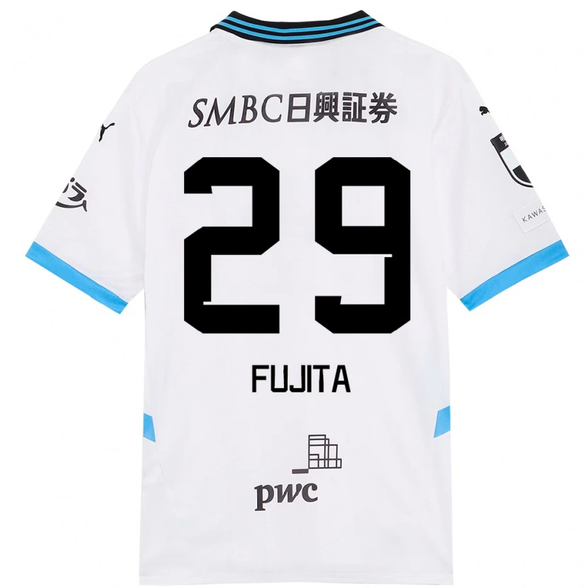 Danxen Børn Asuto Fujita #29 Himmelblå Sort Udebane Spillertrøjer 2025/26 Trøje T-Shirt