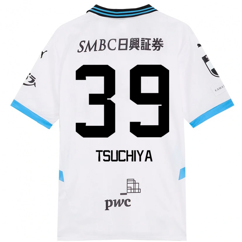 Danxen Børn Kaito Tsuchiya #39 Himmelblå Sort Udebane Spillertrøjer 2025/26 Trøje T-Shirt