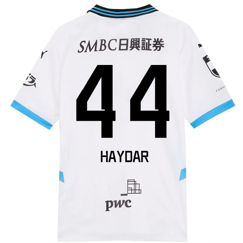 Danxen Børn César Haydar #44 Himmelblå Sort Udebane Spillertrøjer 2025/26 Trøje T-Shirt