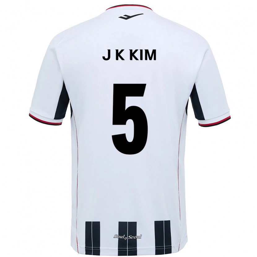Danxen Børn Jae-Kang Kim #5 Sort Rød Udebane Spillertrøjer 2025/26 Trøje T-Shirt