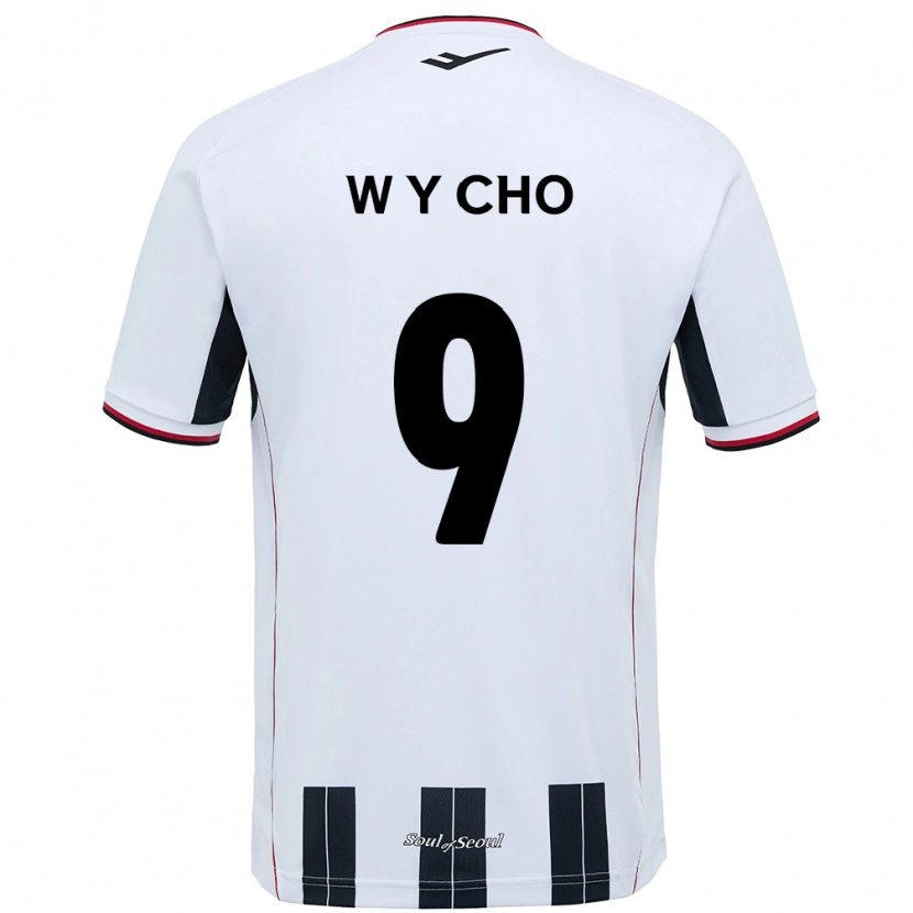 Danxen Børn Young-Wook Cho #9 Sort Rød Udebane Spillertrøjer 2025/26 Trøje T-Shirt