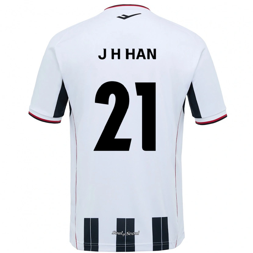 Danxen Børn Jun-Hee Han #21 Sort Rød Udebane Spillertrøjer 2025/26 Trøje T-Shirt