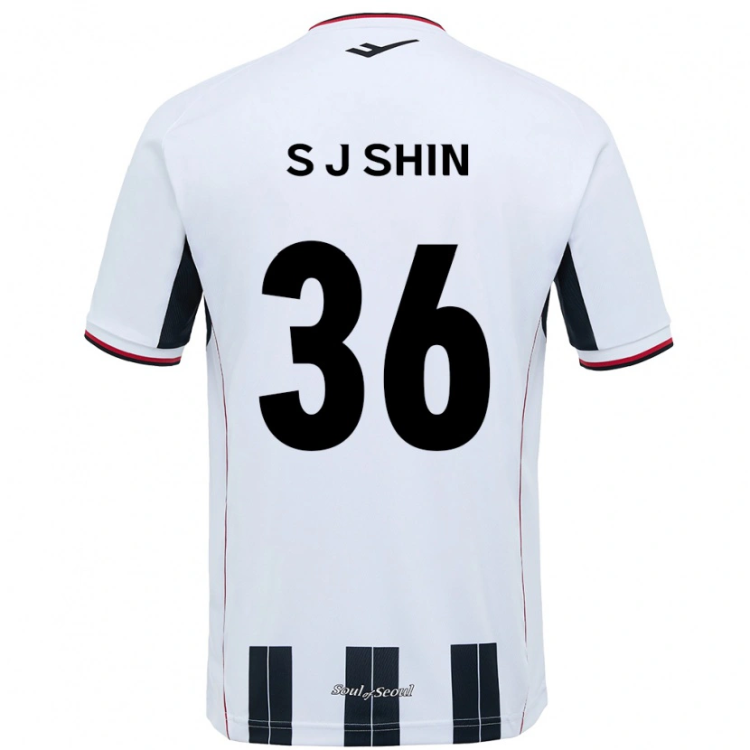 Danxen Børn Ji-Seop Shin #36 Sort Rød Udebane Spillertrøjer 2025/26 Trøje T-Shirt