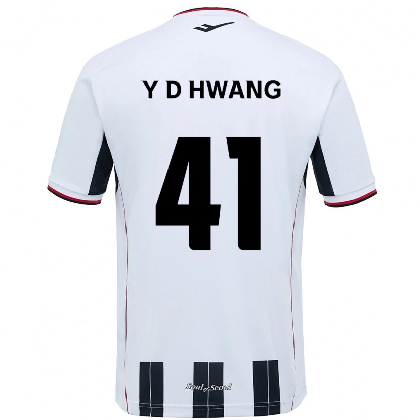 Danxen Børn Do-Yoon Hwang #41 Sort Rød Udebane Spillertrøjer 2025/26 Trøje T-Shirt