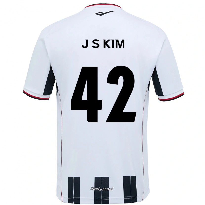 Danxen Børn Shin-Jin Kim #42 Sort Rød Udebane Spillertrøjer 2025/26 Trøje T-Shirt
