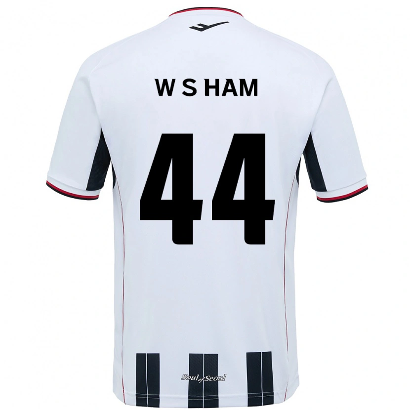 Danxen Børn Sun-Woo Ham #44 Sort Rød Udebane Spillertrøjer 2025/26 Trøje T-Shirt