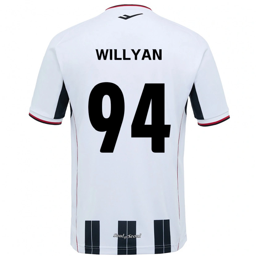 Danxen Børn Willyan #94 Sort Rød Udebane Spillertrøjer 2025/26 Trøje T-Shirt