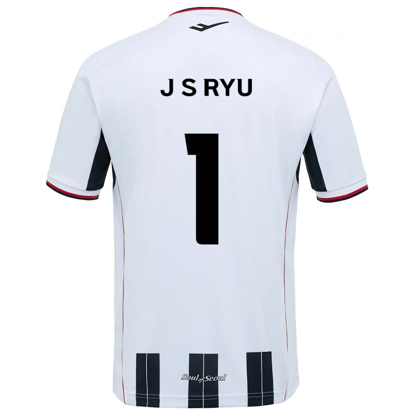 Danxen Børn Ryu Ji-Soo #1 Sort Rød Udebane Spillertrøjer 2025/26 Trøje T-Shirt