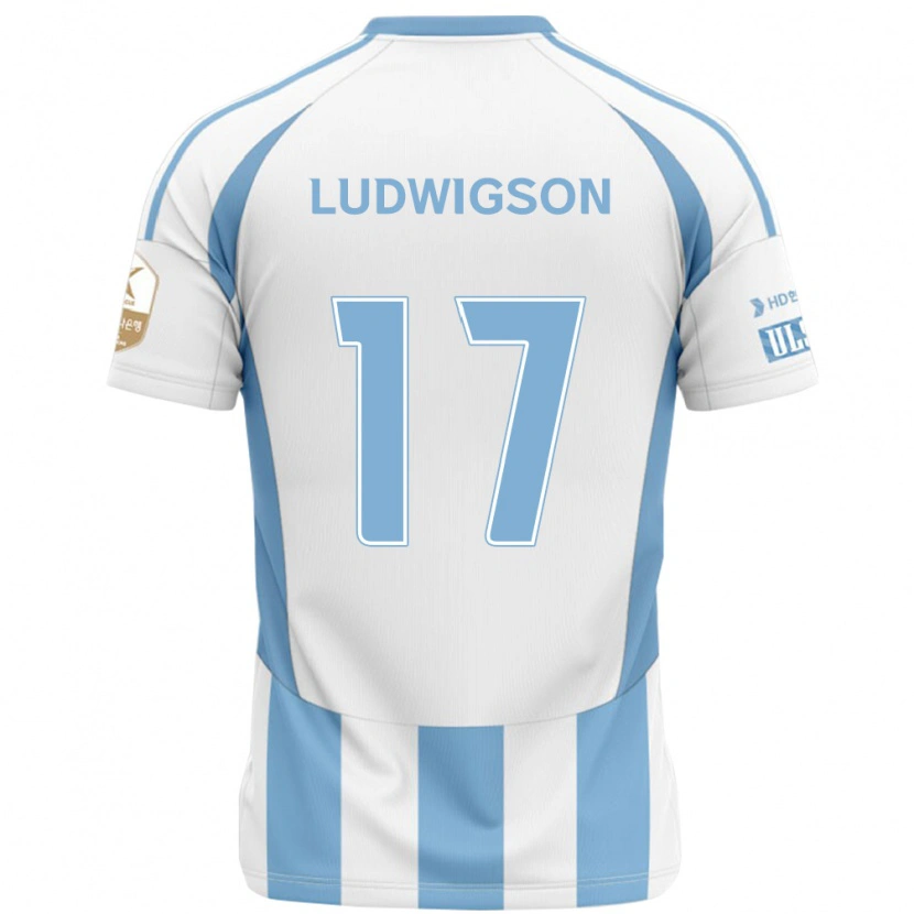 Danxen Børn Gustav Ludwigson #17 Royal Blå Gul Udebane Spillertrøjer 2025/26 Trøje T-Shirt