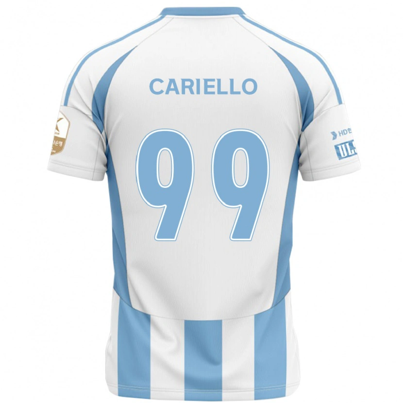 Danxen Børn Yago Cariello #99 Royal Blå Gul Udebane Spillertrøjer 2025/26 Trøje T-Shirt