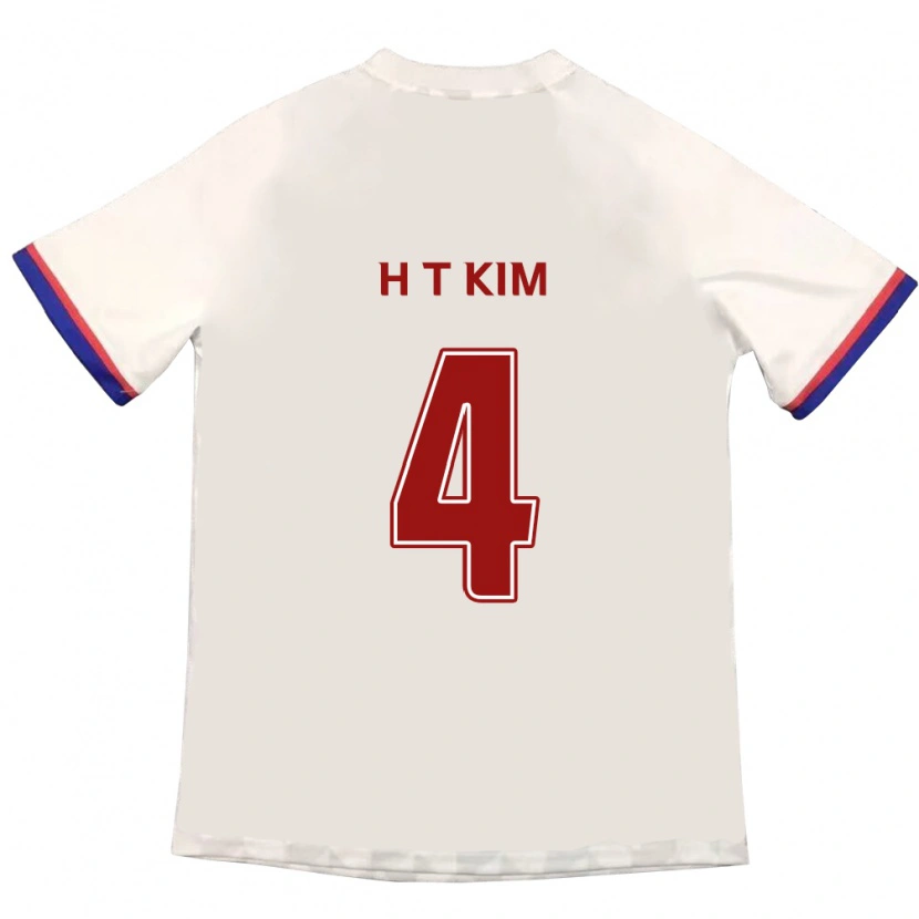 Danxen Børn Tae-Han Kim #4 Royal Blå Rød Udebane Spillertrøjer 2025/26 Trøje T-Shirt