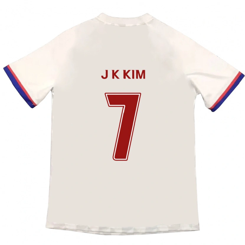 Danxen Børn Ki-Jun Kim #7 Royal Blå Rød Udebane Spillertrøjer 2025/26 Trøje T-Shirt