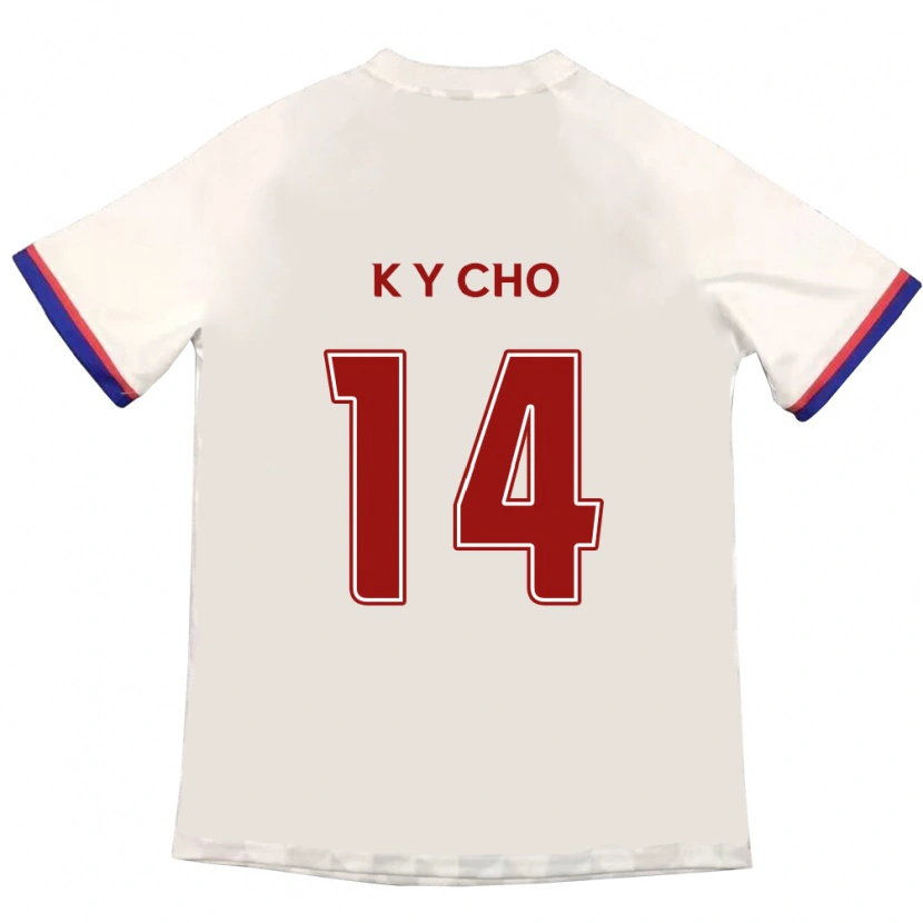 Danxen Børn Yun-Kwon Cho #14 Royal Blå Rød Udebane Spillertrøjer 2025/26 Trøje T-Shirt