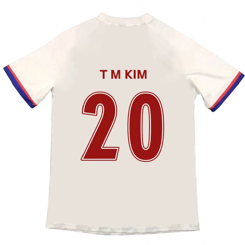 Danxen Børn Tae-Min Kim #20 Royal Blå Rød Udebane Spillertrøjer 2025/26 Trøje T-Shirt