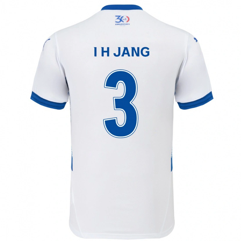 Danxen Børn Ho-Ik Jang #3 Royal Blå Hvid Udebane Spillertrøjer 2025/26 Trøje T-Shirt