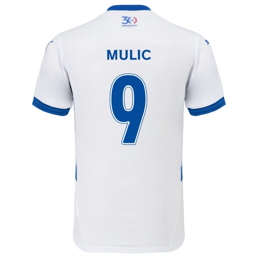 Danxen Børn Fejsal Mulic #9 Royal Blå Hvid Udebane Spillertrøjer 2025/26 Trøje T-Shirt