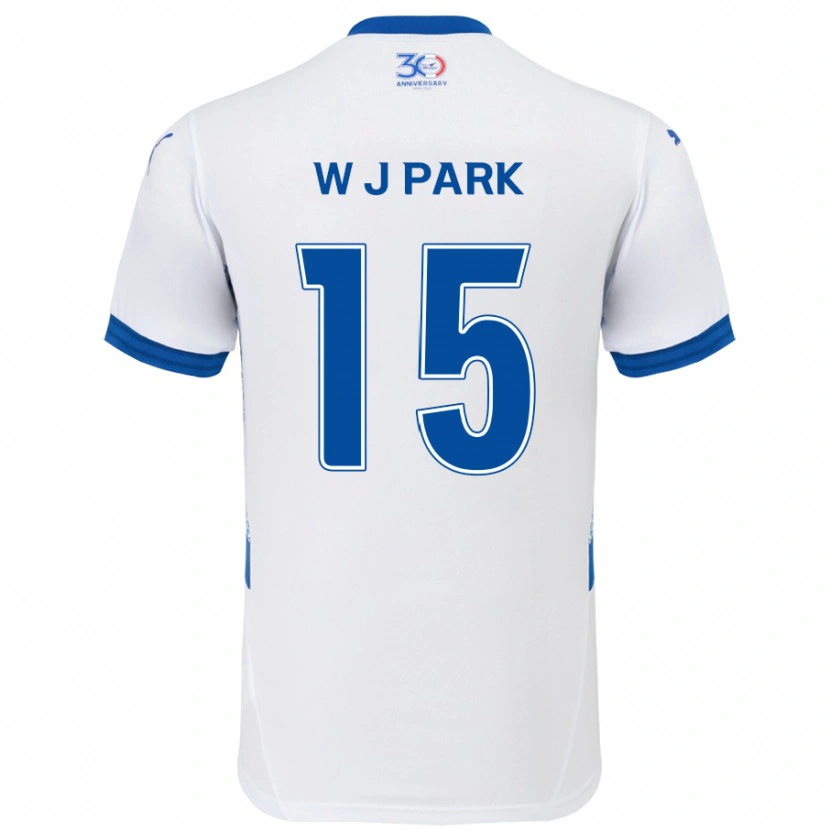 Danxen Børn Woo-Jin Park #15 Royal Blå Hvid Udebane Spillertrøjer 2025/26 Trøje T-Shirt