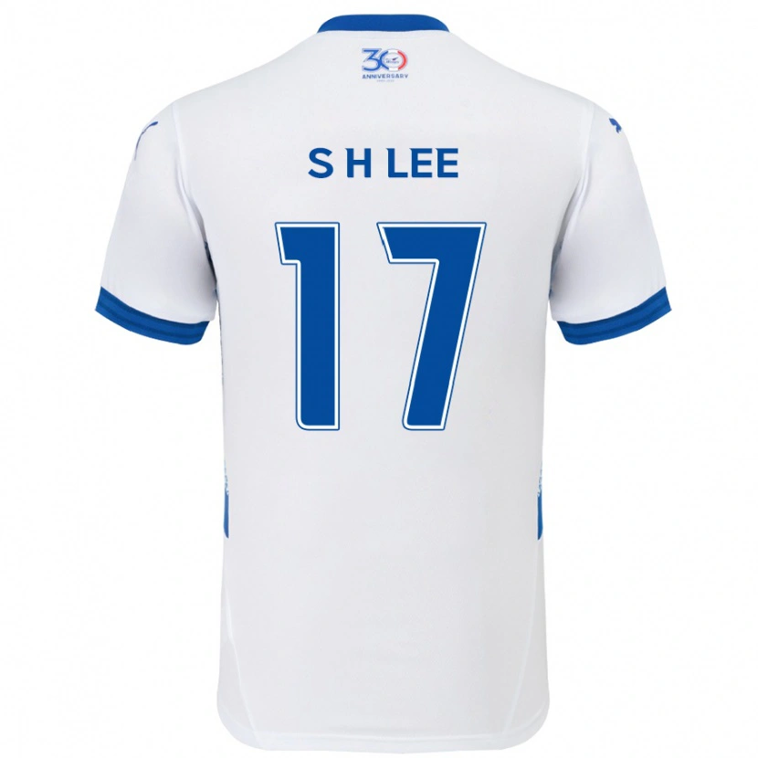 Danxen Børn Hyun-Seo Lee #17 Royal Blå Hvid Udebane Spillertrøjer 2025/26 Trøje T-Shirt