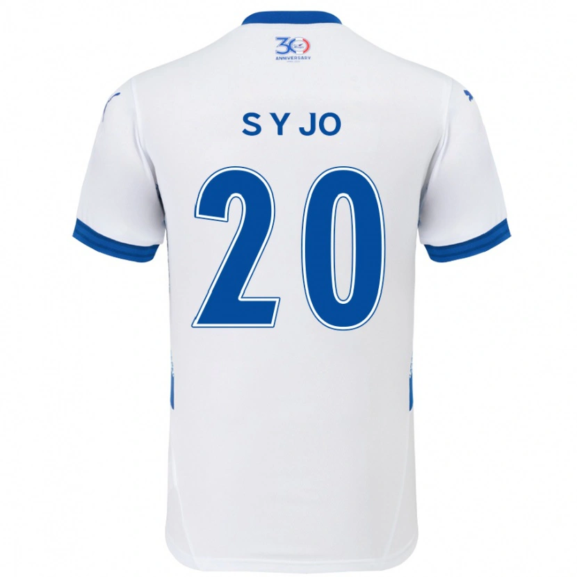 Danxen Børn Yun-Seong Jo #20 Royal Blå Hvid Udebane Spillertrøjer 2025/26 Trøje T-Shirt